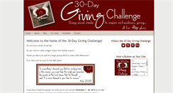 Desktop Screenshot of 30daygivingchallenge.org