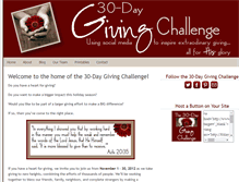 Tablet Screenshot of 30daygivingchallenge.org